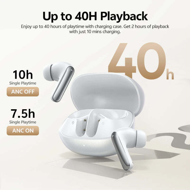 QCY Melobuds N20 Wireless Earbuds — Adaptive ANC, 13mm Drivers, Bluetooth 6.0
