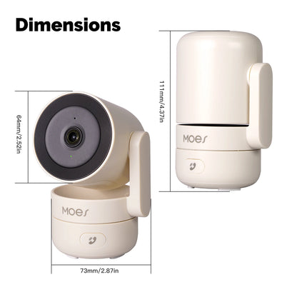 Tuya Smart Camera 4MP, Wifi 360° Indoor Pan/Tilt with Night Vision, Motion Tracking, 2-Way Audio, for Home Security