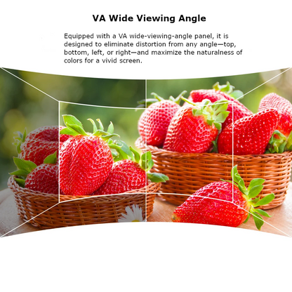 FYHXele 27" Curved Monitor — Full HD 1080p, 75Hz, VA Panel, HDMI/DP