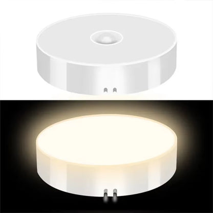 PIR Motion Sensor LED Night Light USB Rechargeable Night Lamp for Kitchen Cabinet Wardrobe Lamp Staircase Wireless Closet Light