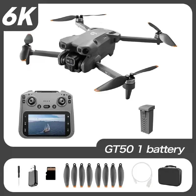 GT50 Drone 360° Obstacle Avoidance 8K Professional WIFI Aerial Photography Brushless Motor Foldable Quadcopter Dron Toys