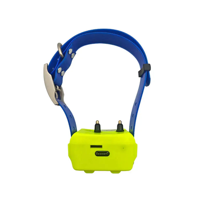 4G Pet Tracker Hound GPS Collar in blue, back view showing the GPS tracker unit