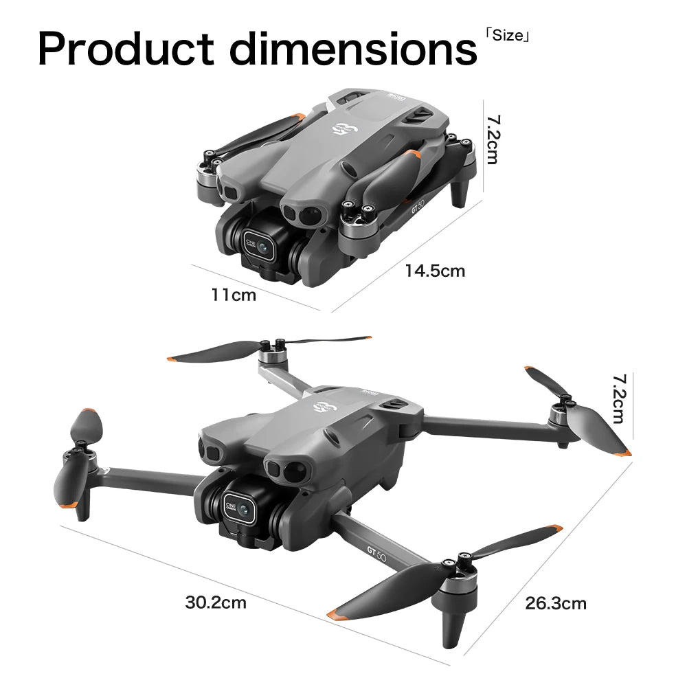 GT50 Drone 360° Obstacle Avoidance 8K Professional WIFI Aerial Photography Brushless Motor Foldable Quadcopter Dron Toys