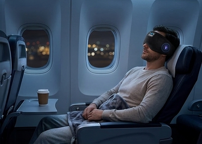 Bluetooth Sleep Mask with Headphones Wireless 5.4 HD Speakers Blackout Eye Mask Earphones Microphone for Sleeping Travel Meditation Men Women
