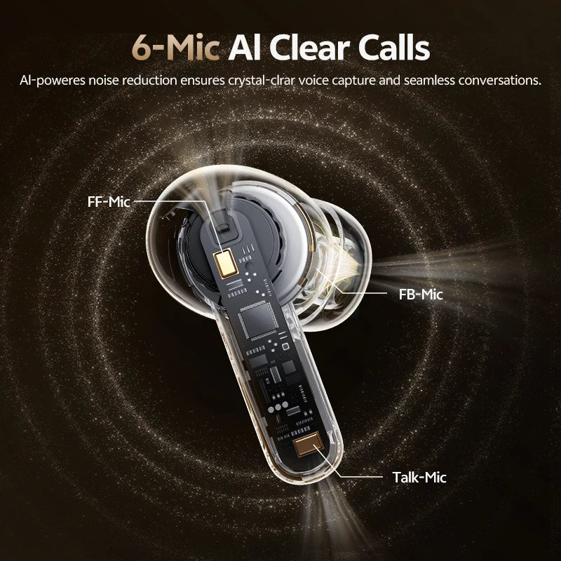QCY Melobuds N20 Wireless Earbuds — Adaptive ANC, 13mm Drivers, Bluetooth 6.0