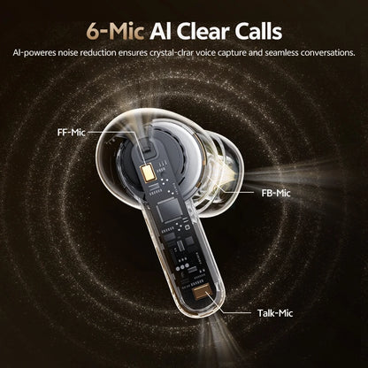 QCY Melobuds N20 Wireless Earbuds — Adaptive ANC, 13mm Drivers, Bluetooth 6.0