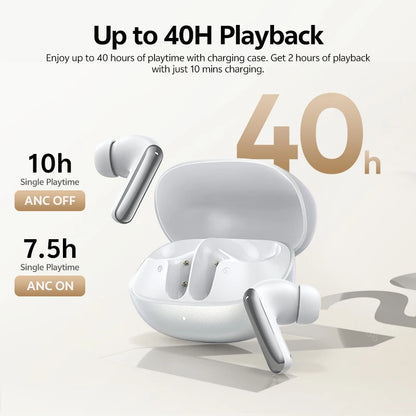 QCY Melobuds N20 Wireless Earbuds — Adaptive ANC, 13mm Drivers, Bluetooth 6.0