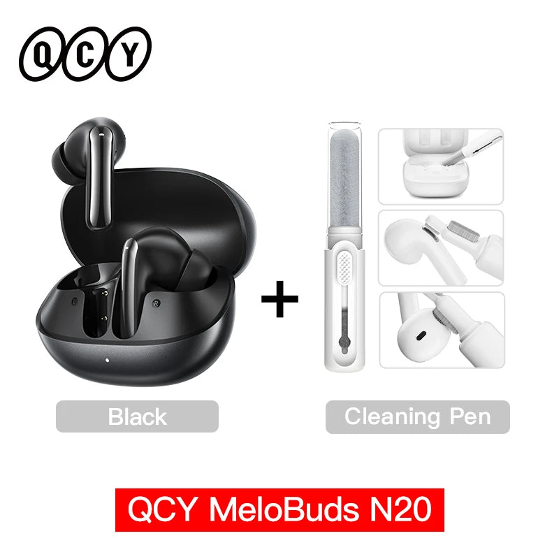 QCY Melobuds N20 Wireless Earbuds — Adaptive ANC, 13mm Drivers, Bluetooth 6.0