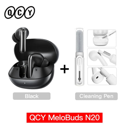 QCY Melobuds N20 Wireless Earbuds — Adaptive ANC, 13mm Drivers, Bluetooth 6.0