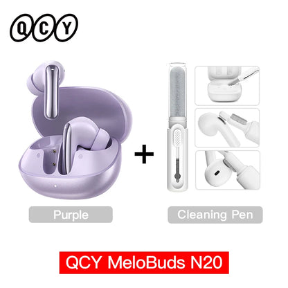 QCY Melobuds N20 Wireless Earbuds — Adaptive ANC, 13mm Drivers, Bluetooth 6.0