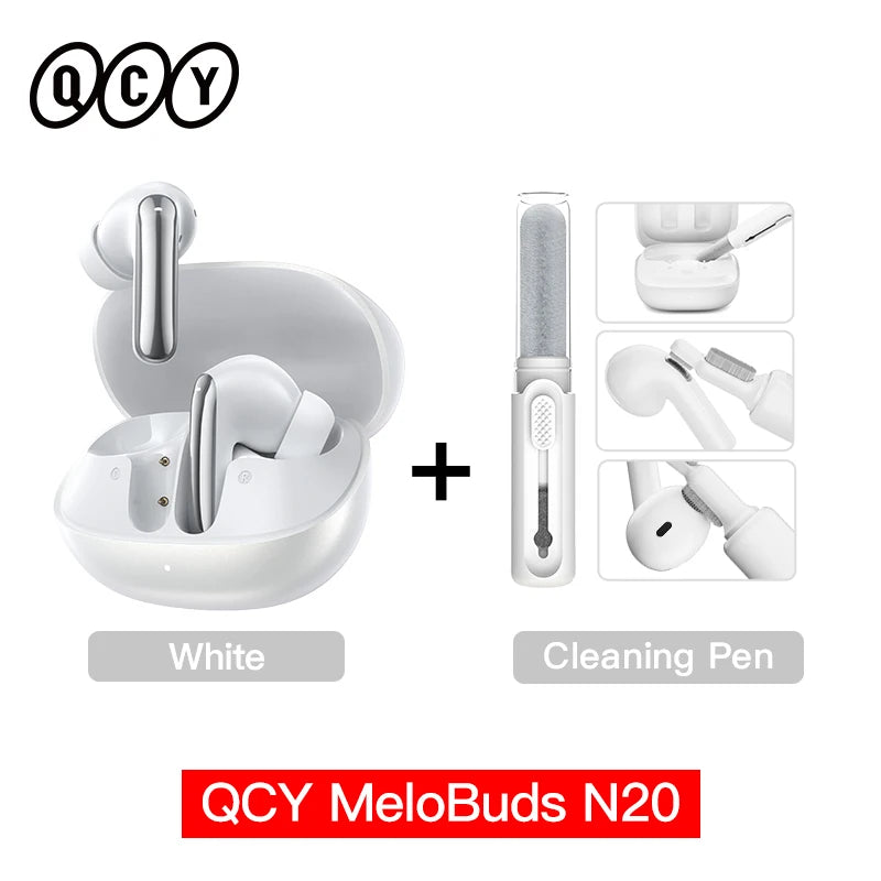 QCY Melobuds N20 Wireless Earbuds — Adaptive ANC, 13mm Drivers, Bluetooth 6.0