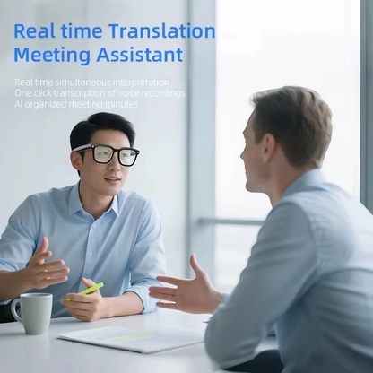 Smart AI Glasses with Camera — HD Photo & Video, Bluetooth Calls, Real-Time AI Translation, Waterproof