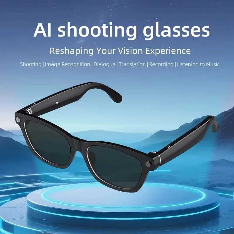 Smart AI Glasses with Camera — HD Photo & Video, Bluetooth Calls, Real-Time AI Translation, Waterproof