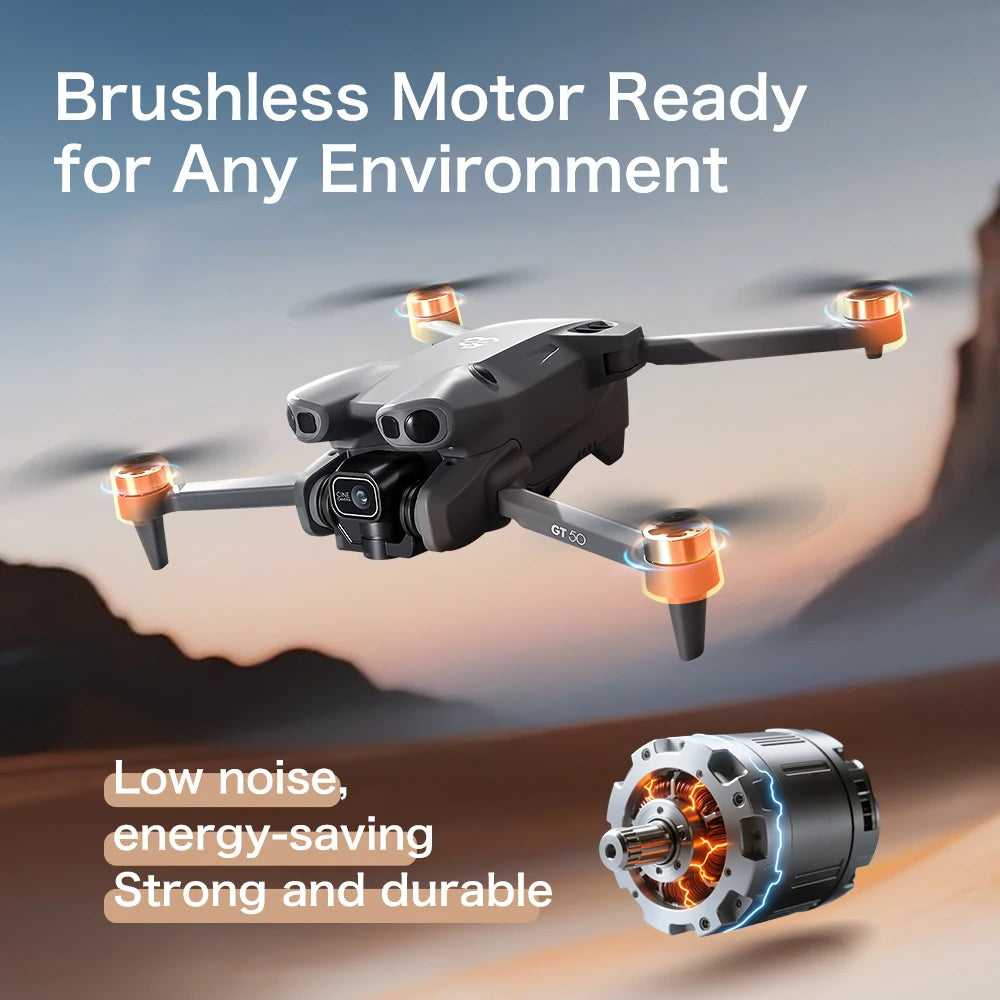 GT50 Drone 360° Obstacle Avoidance 8K Professional WIFI Aerial Photography Brushless Motor Foldable Quadcopter Dron Toys