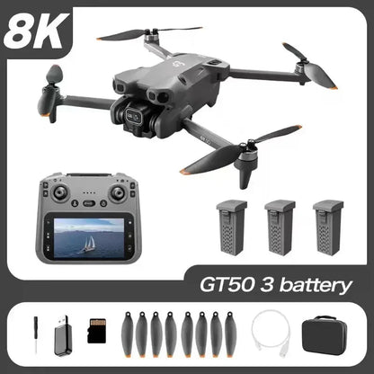 GT50 Drone 360° Obstacle Avoidance 8K Professional WIFI Aerial Photography Brushless Motor Foldable Quadcopter Dron Toys