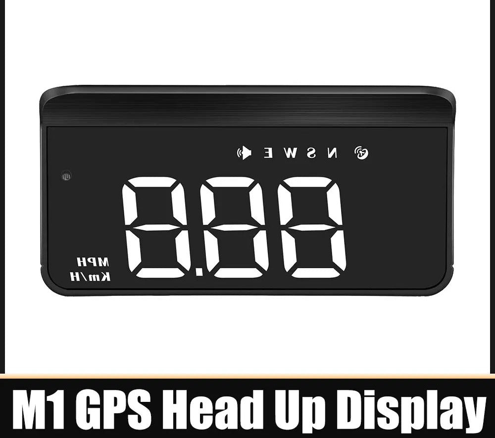 Car HUD M1 GPS Head-Up Display unit, black digital speedometer