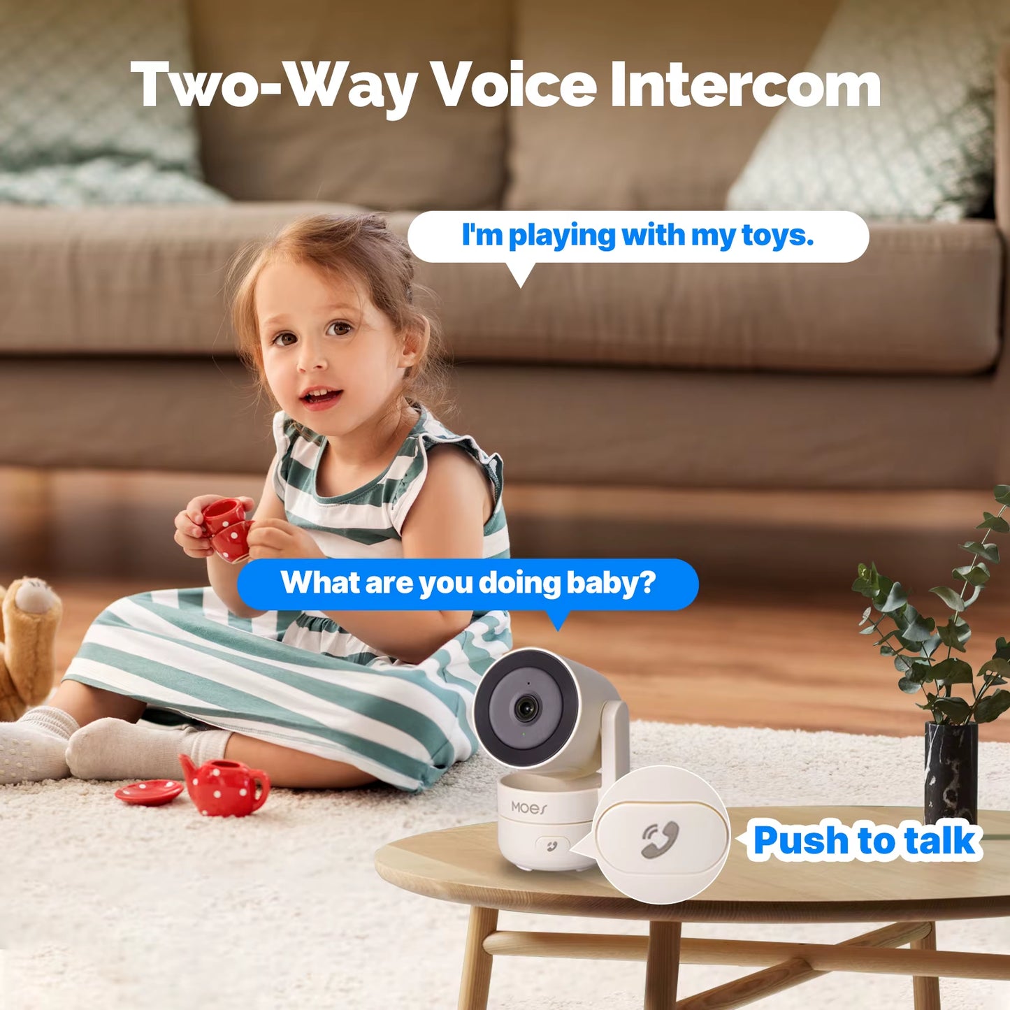 Tuya Smart Camera 4MP, Wifi 360° Indoor Pan/Tilt with Night Vision, Motion Tracking, 2-Way Audio, for Home Security