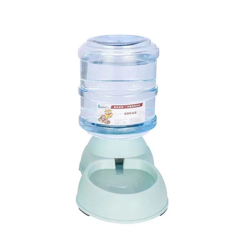 Automatic Gravity Water Dispenser in mint green, 3.75L capacity for dogs and cats