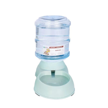Automatic Gravity Water Dispenser in mint green, 3.75L capacity for dogs and cats