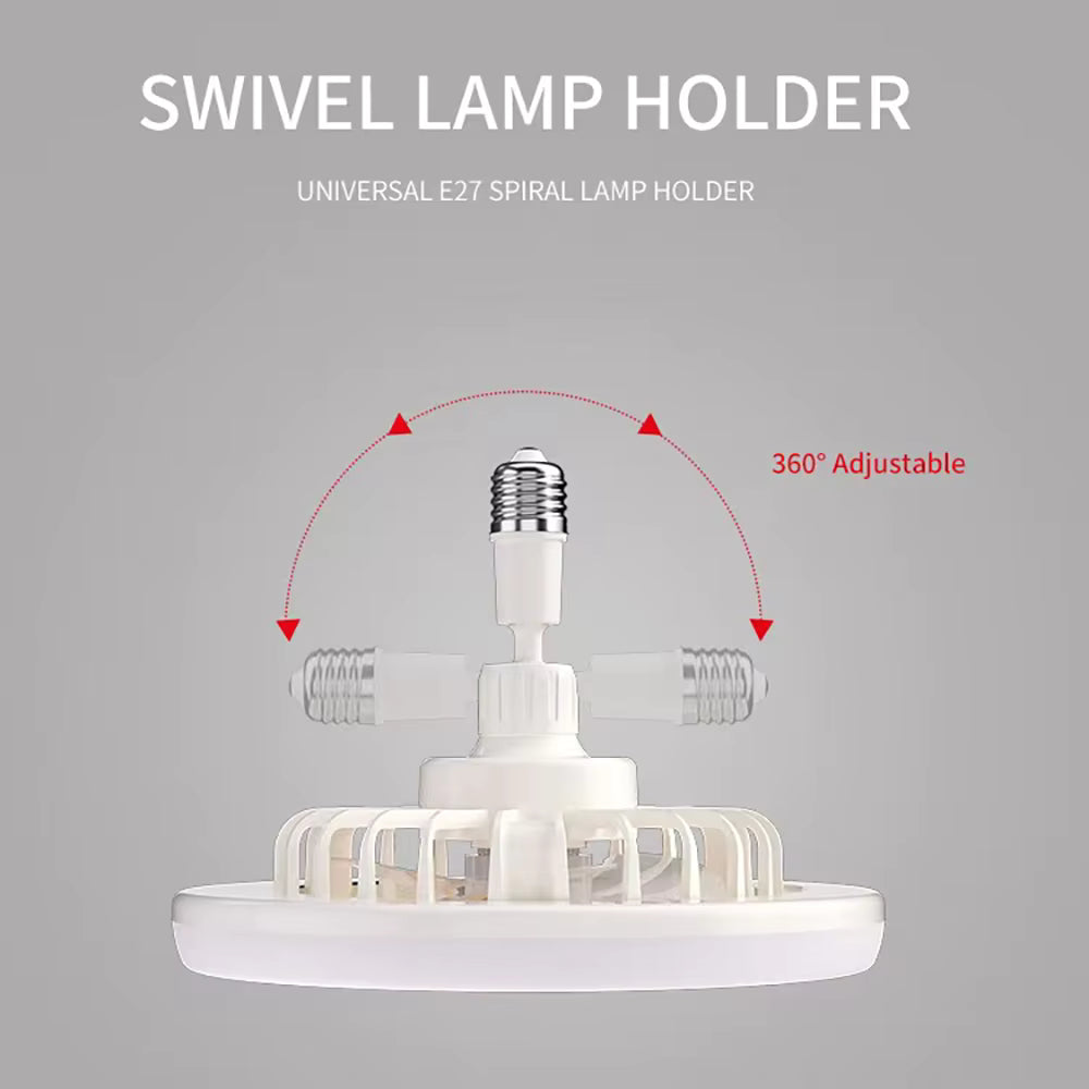 E27 swivel lamp holder base of the ceiling fan light, adjustable 360 degrees for easy installation