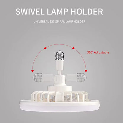 E27 swivel lamp holder base of the ceiling fan light, adjustable 360 degrees for easy installation