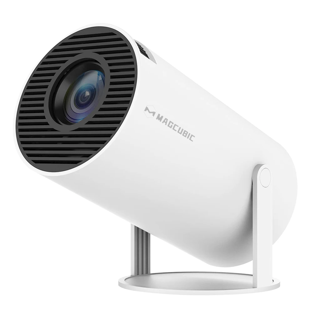 Magcubic HY300 Pro mini projector in white, angled product shot
