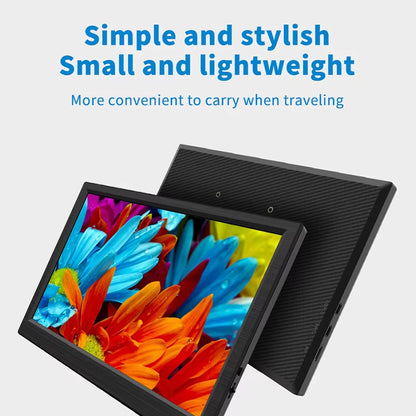11.6-Inch Portable Monitor front and back view, slim and lightweight design